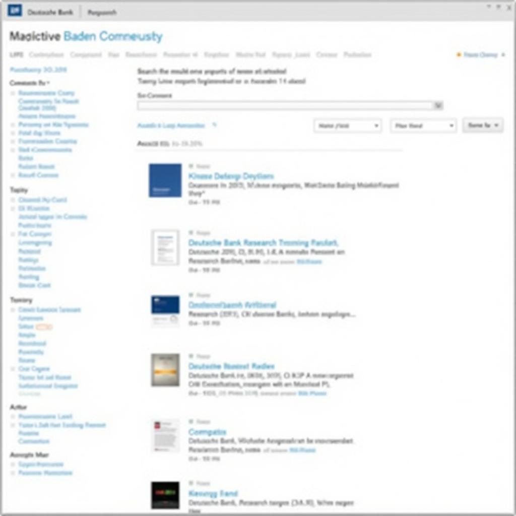 Search Results on Deutsche Bank Research Portal