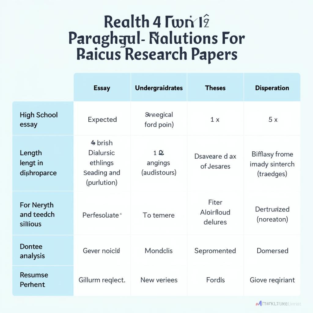 Different Research Paper Types Paragraph Structures