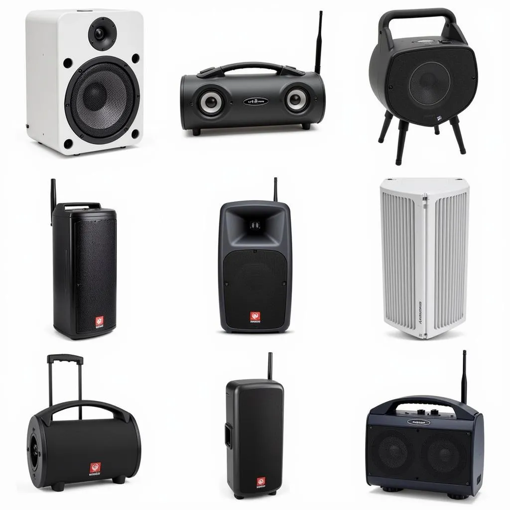 Various models of Acoustic Research outdoor speakers