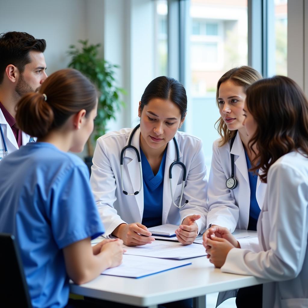 Diverse Duke clinical research team in a meeting