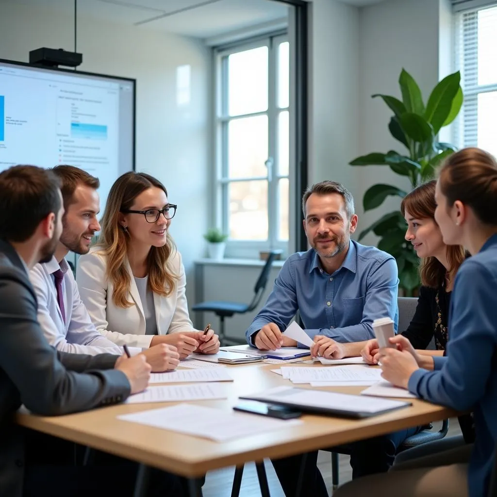 Diverse Group of Clinical Research Professionals Collaborating in a Meeting