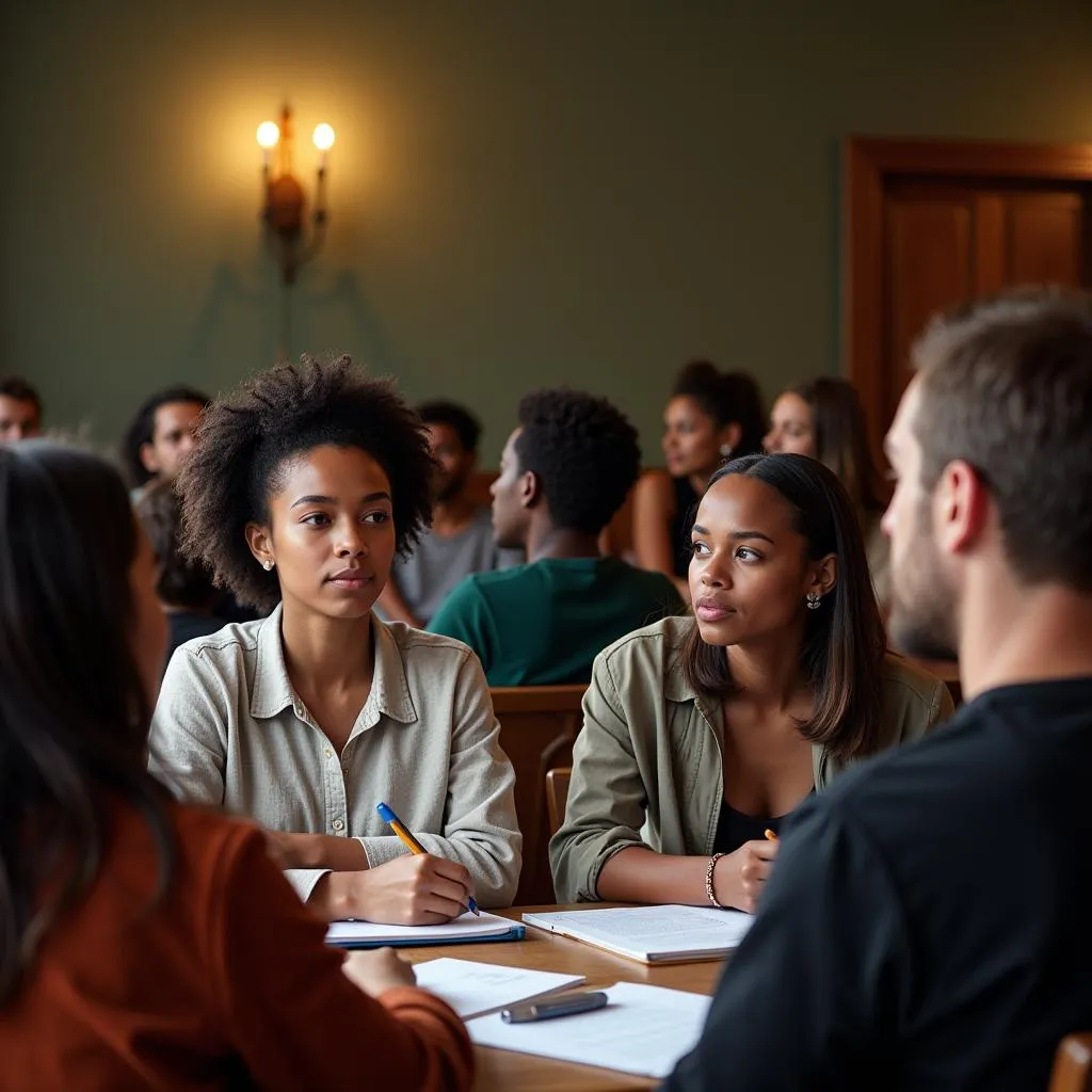 Diverse Group Attending Workshop on Paranormal Research