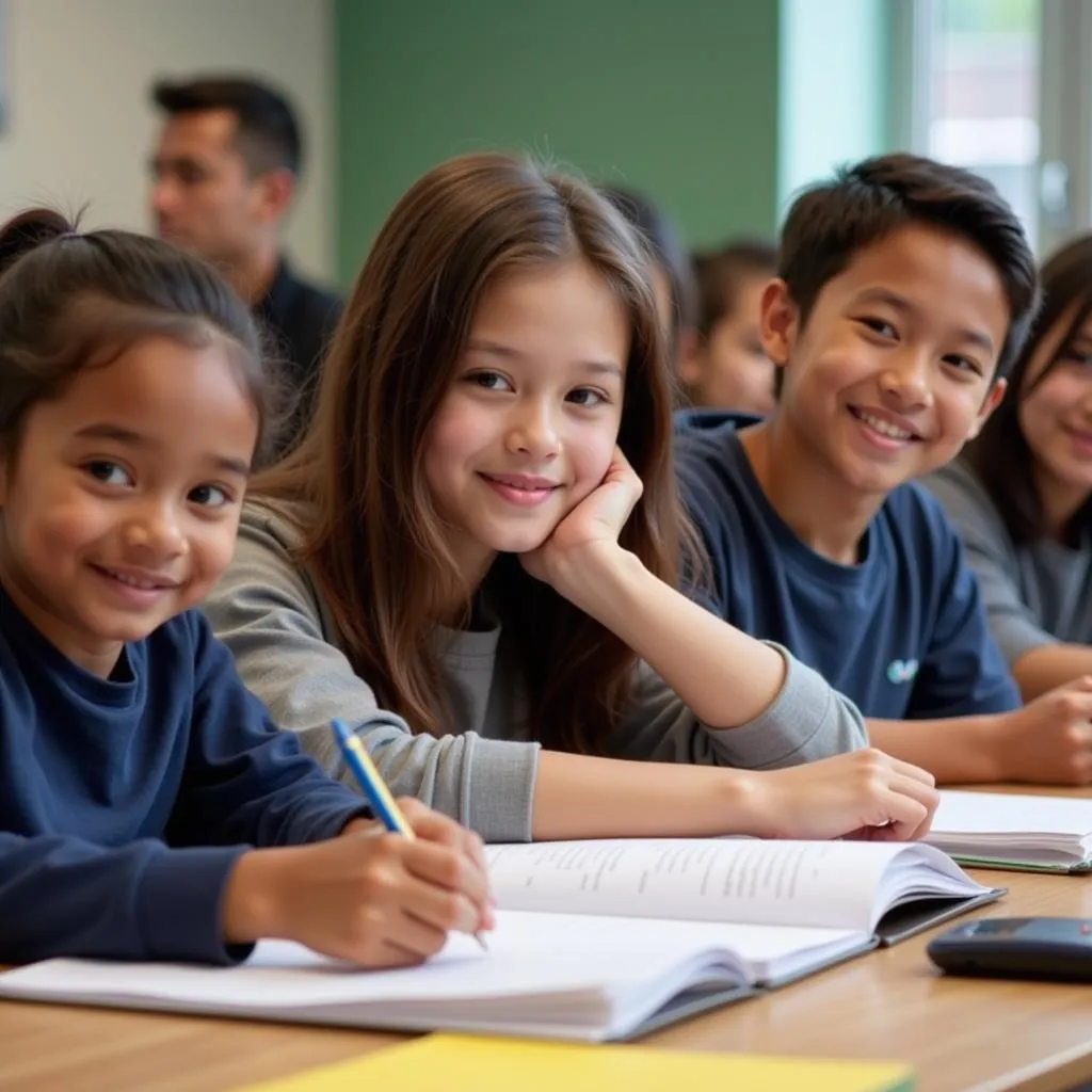 Diverse Students Learning in Classroom