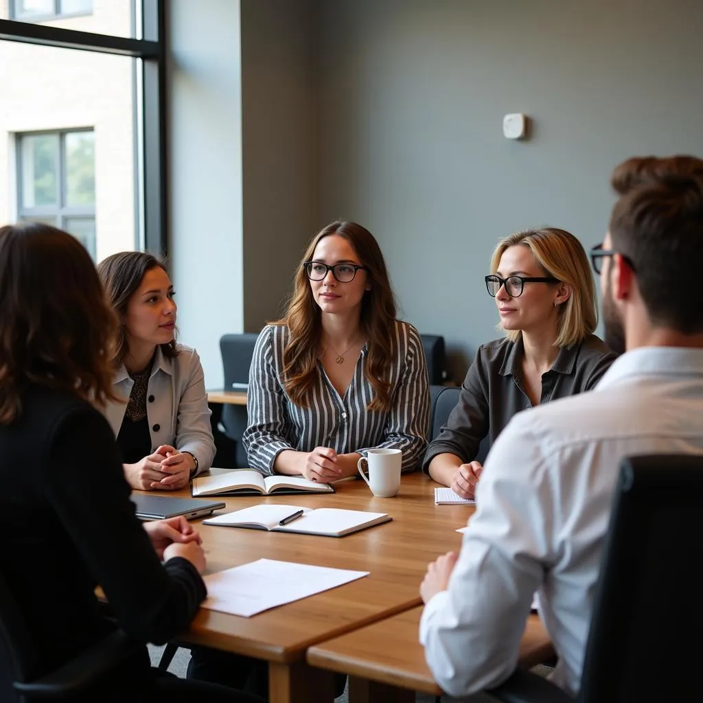 Diverse Team Meeting Around Table