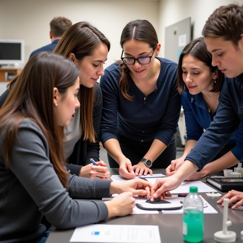 Diverse Team of Biomedical Engineers Collaborating on a Project