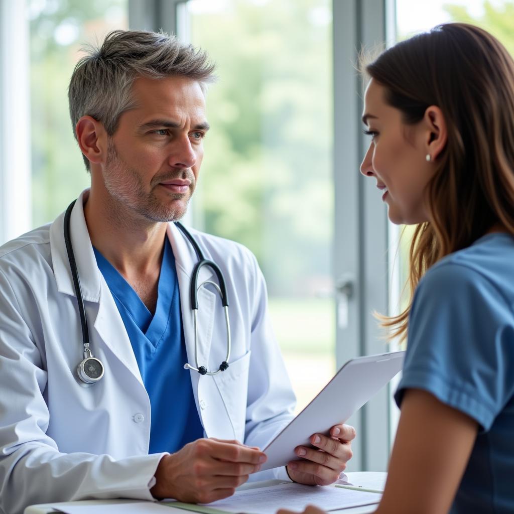 Doctor and Patient Discussing Multiple Sclerosis Treatment Options