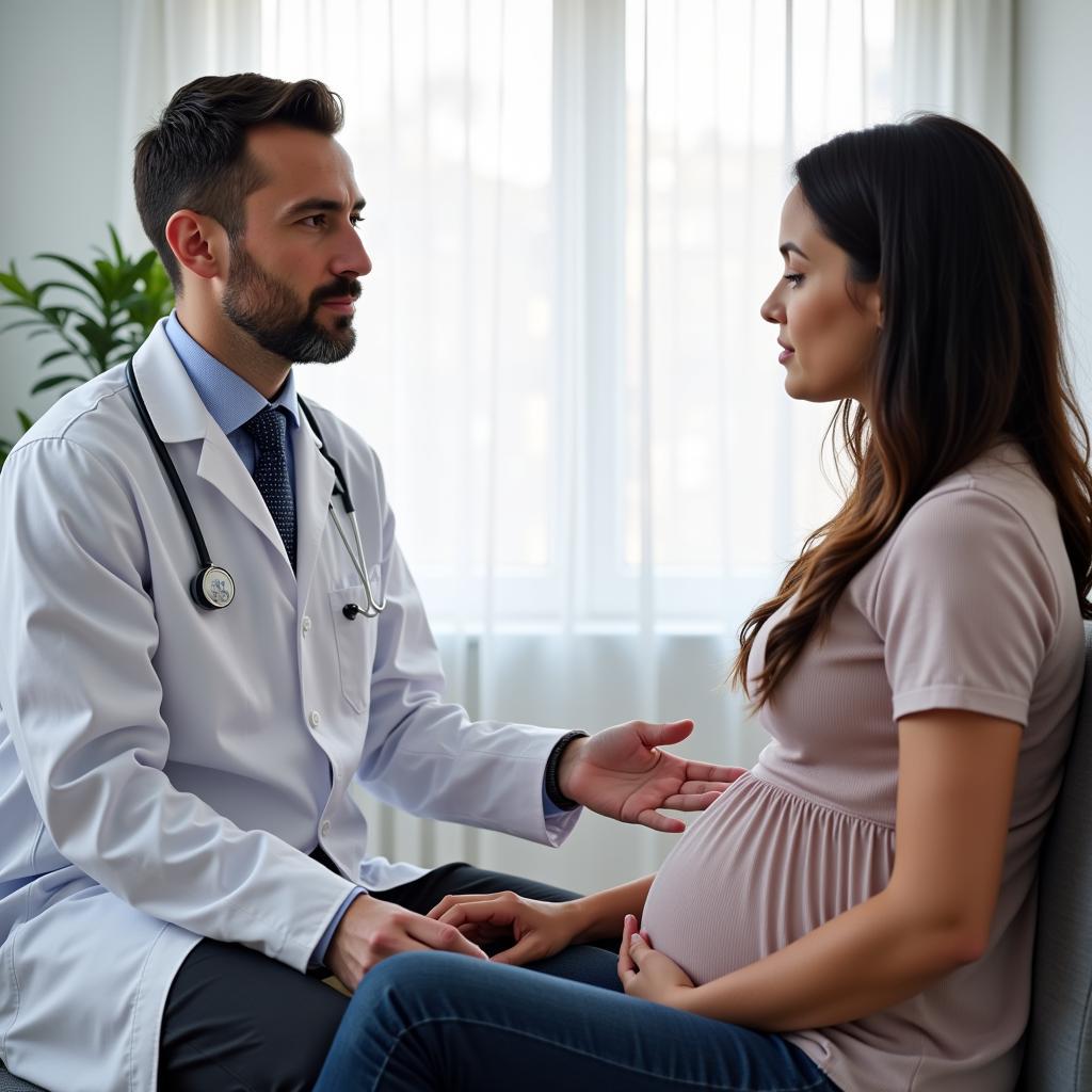 Doctor Explaining NIPT to a Pregnant Patient