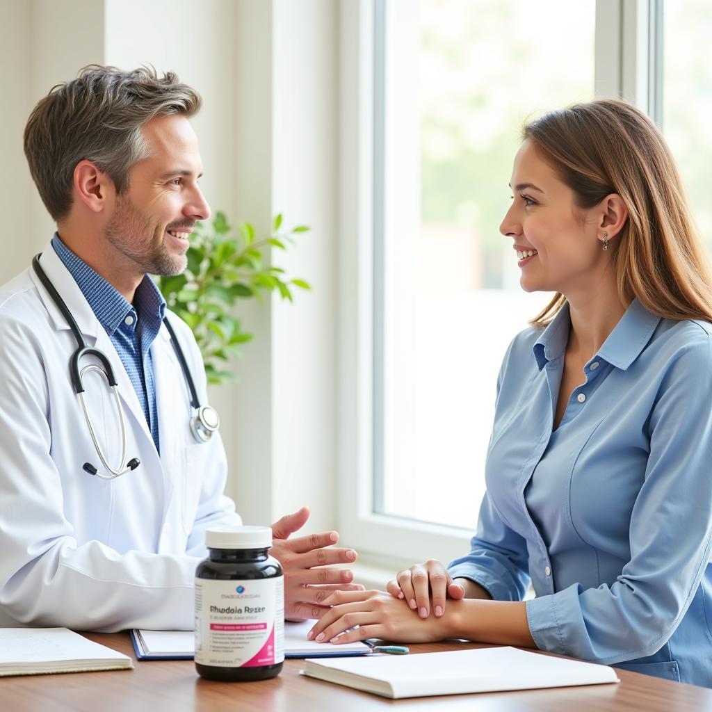 Doctor consulting with a patient about Thorne Research Rhodiola Rosea