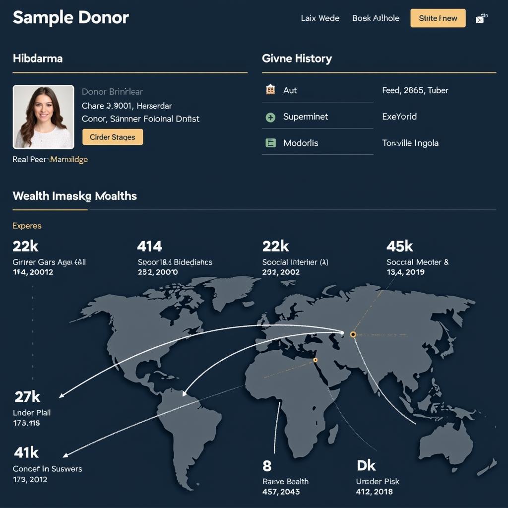 Example of a donor profile in Blackbaud Research Point