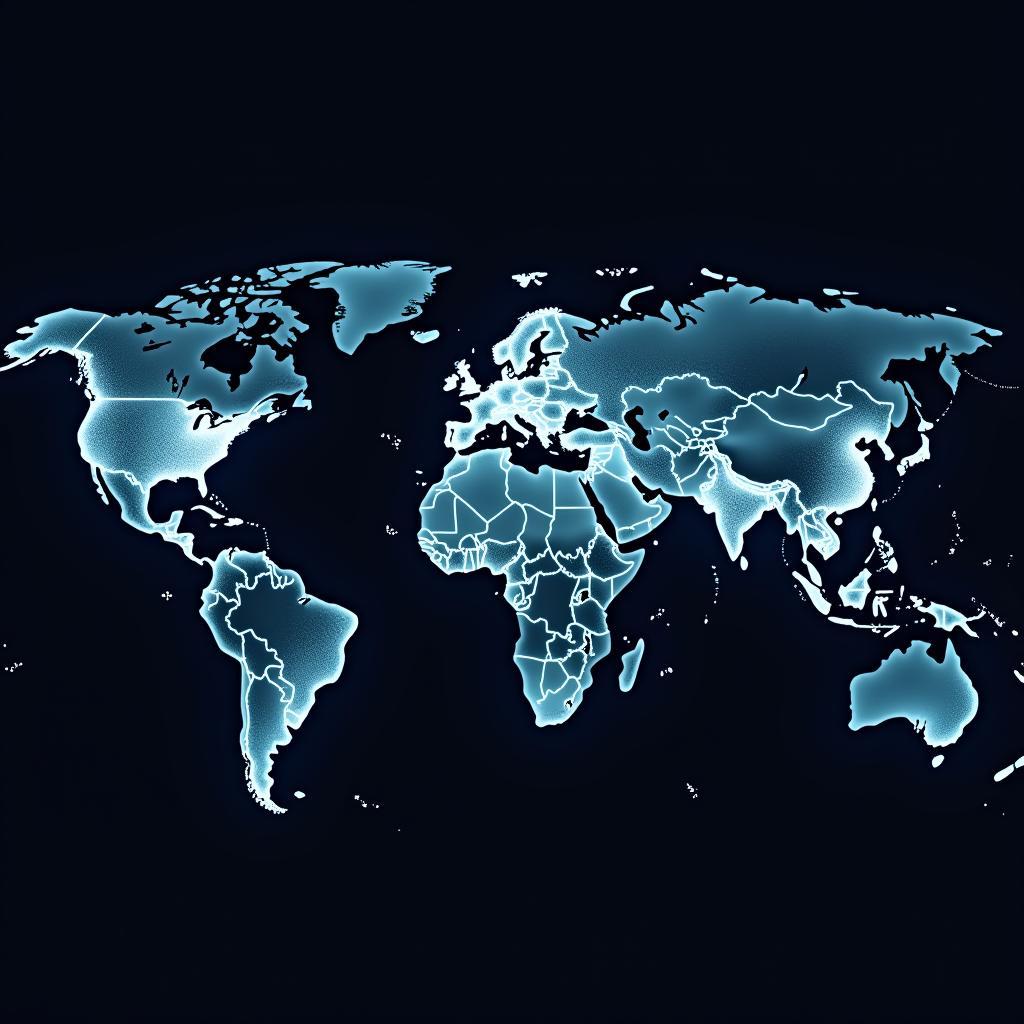 Global map displaying a network of earthquake monitoring stations