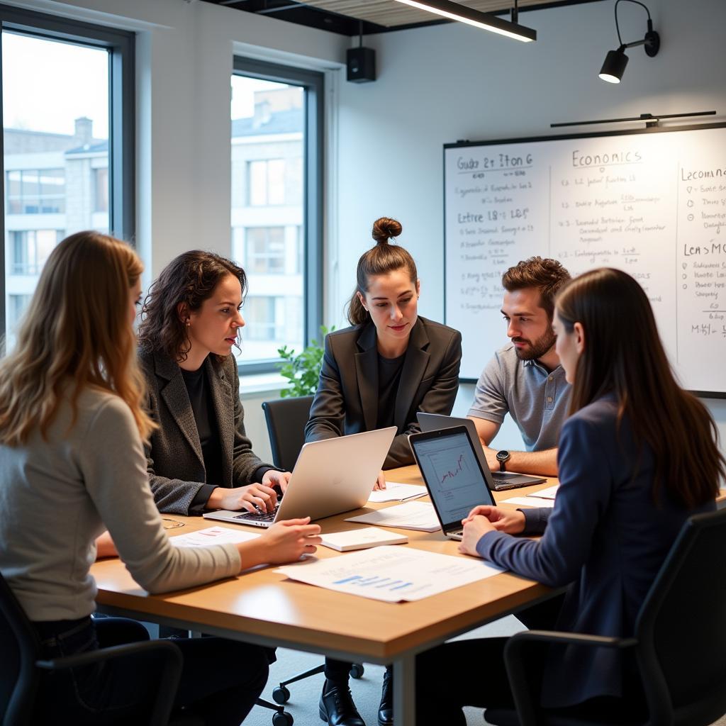 Economists Collaborating on a Research Project