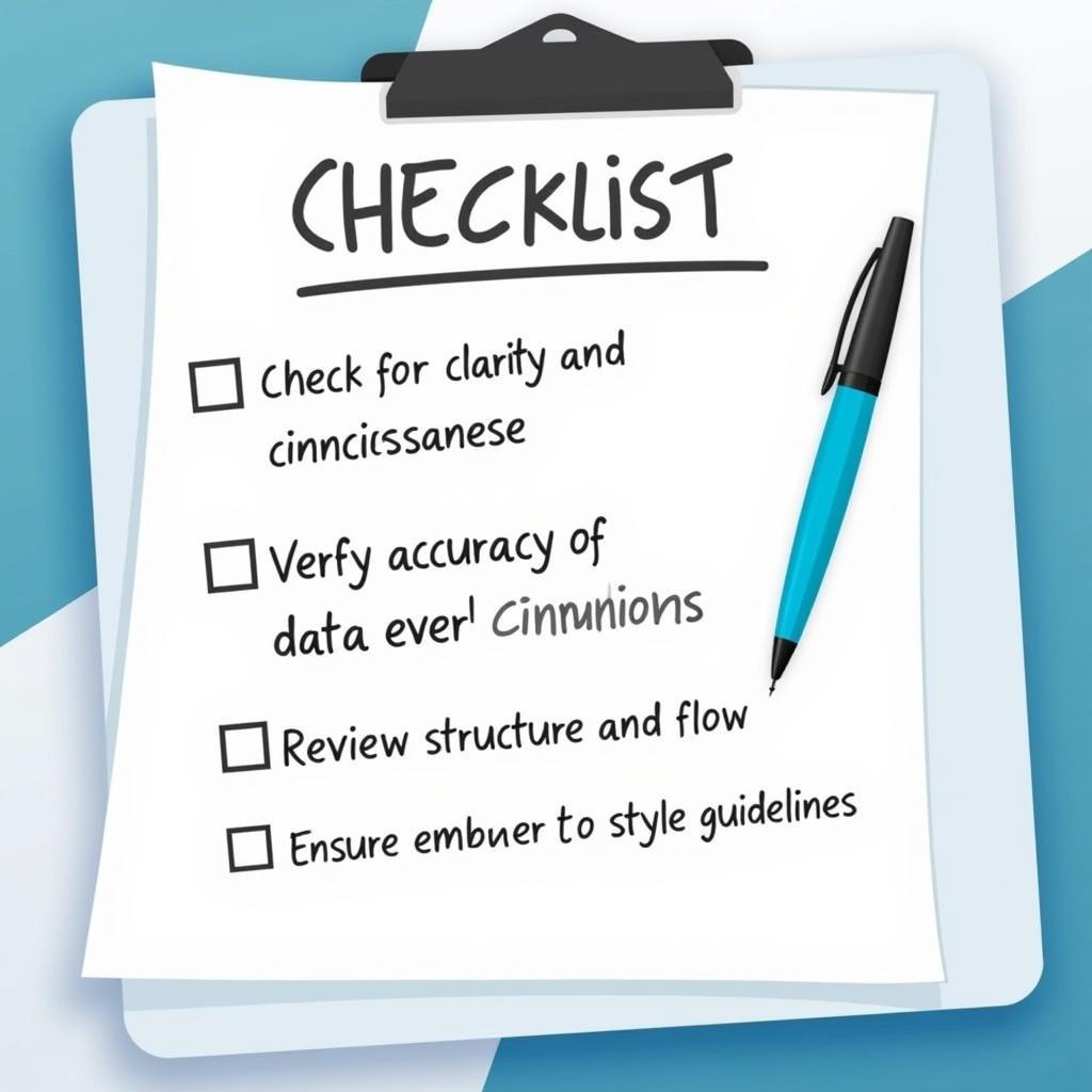 Editing Research Paper Checklist