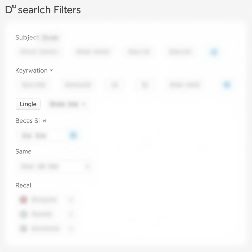 Education Research Database Search Filters