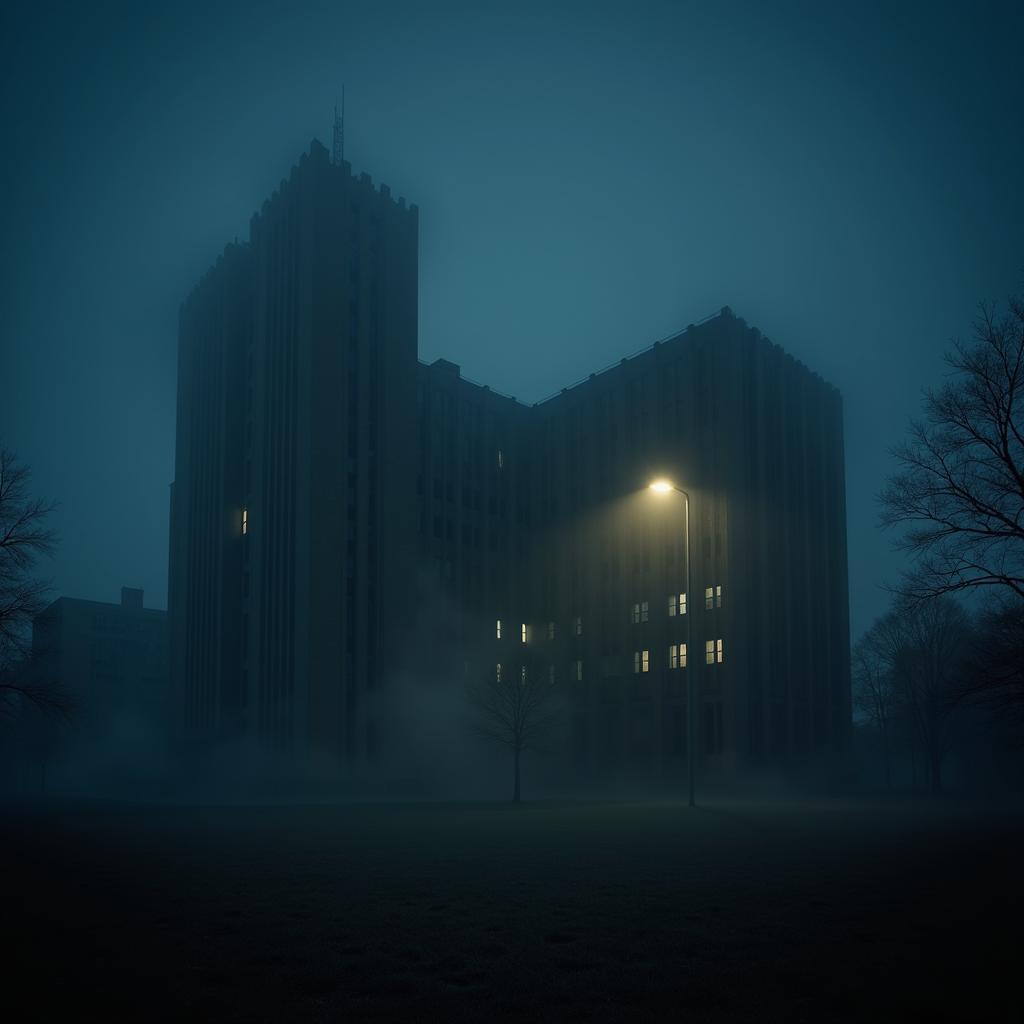 The Edwards Research Building at Night