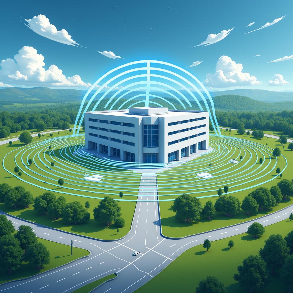 Electromagnetic field in a research park