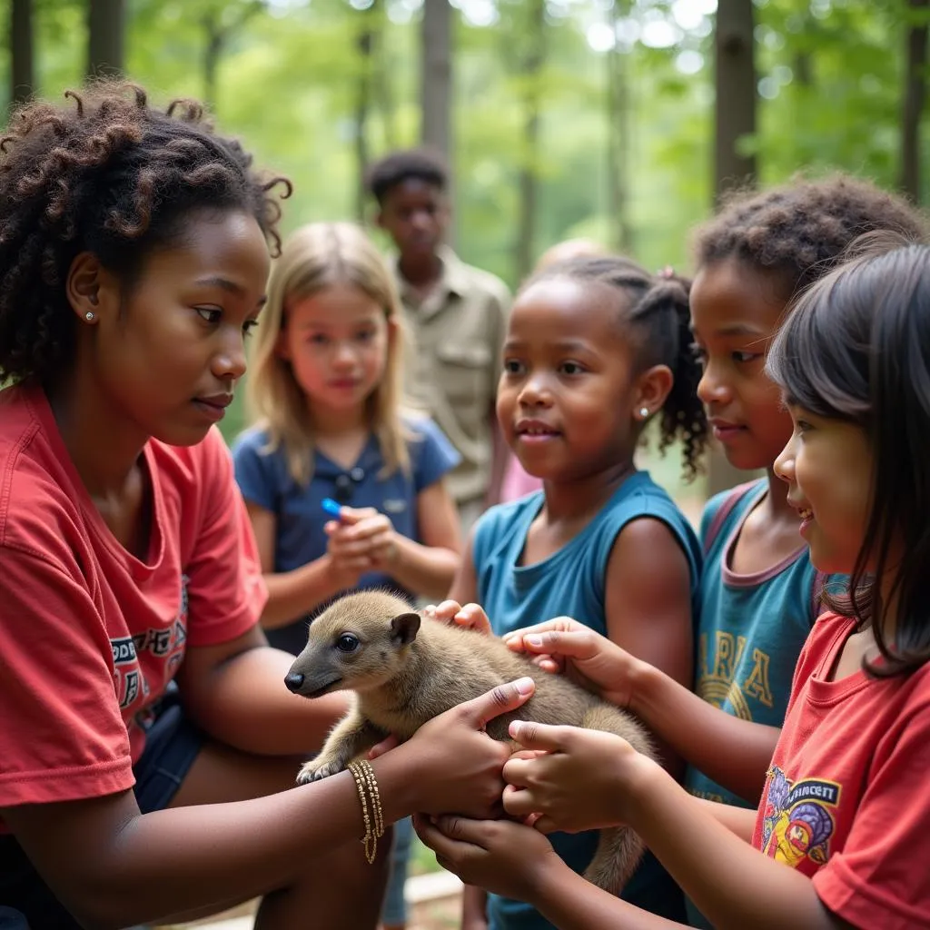 Community Members Participating in an Endangered Species Educational Outreach Program