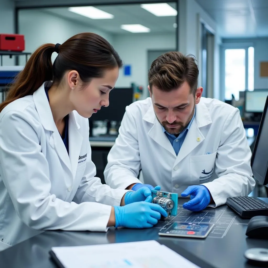 Engineers Conducting Product Testing in Lab