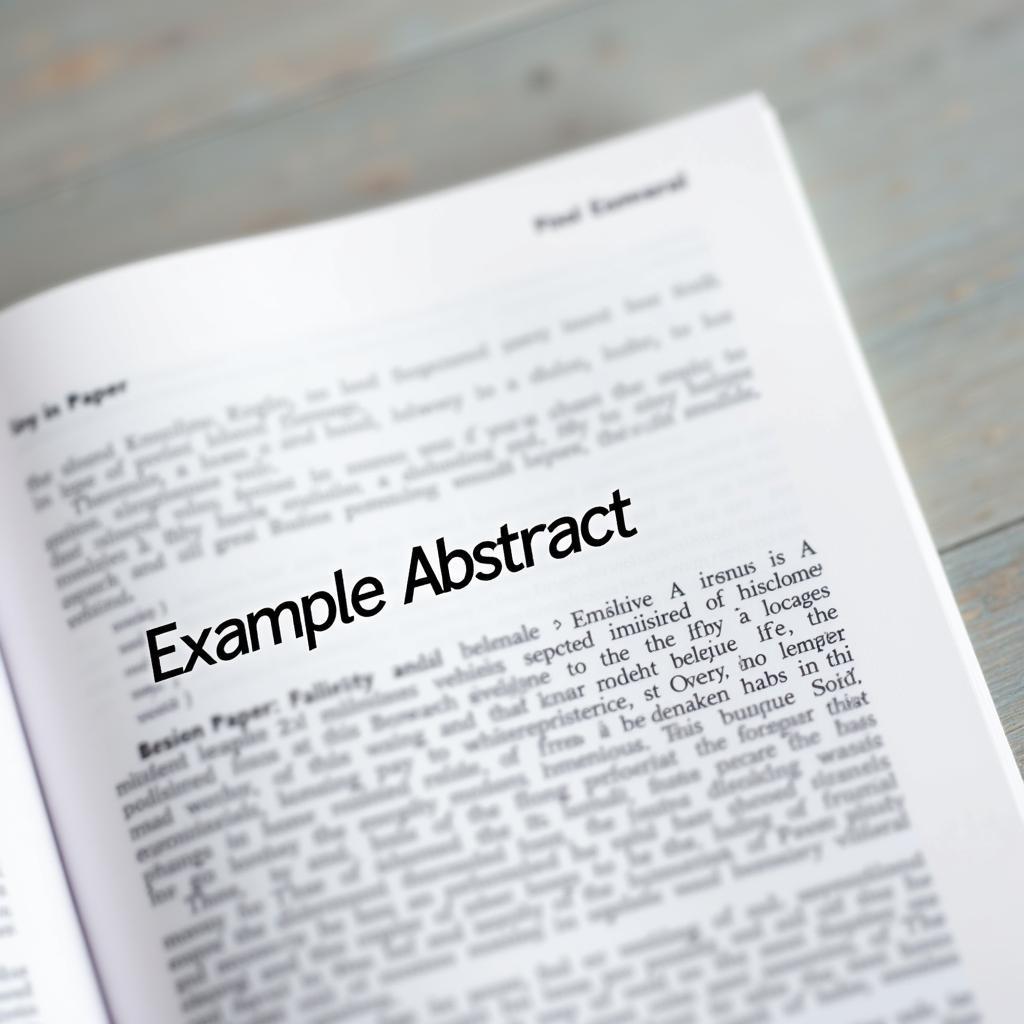 Example Abstract for a Research Paper