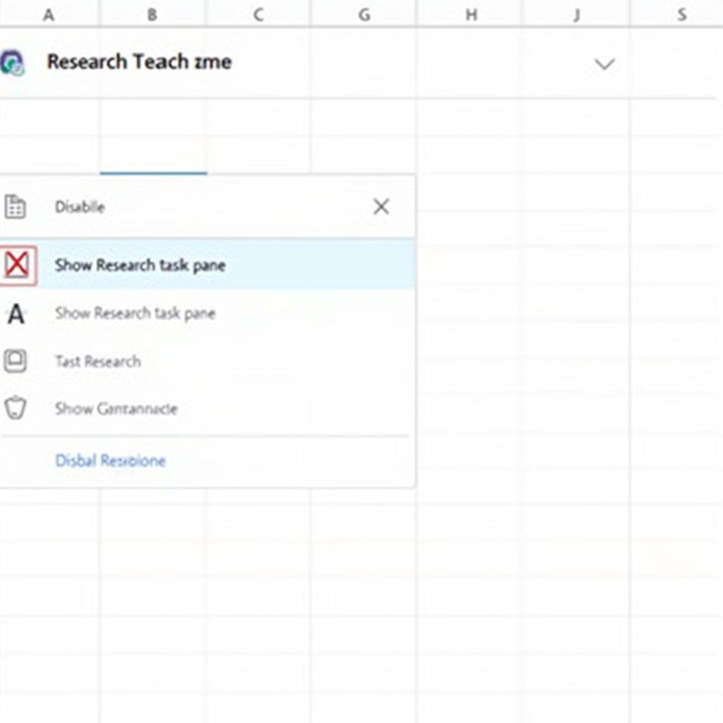 Disabling Excel Research Pane
