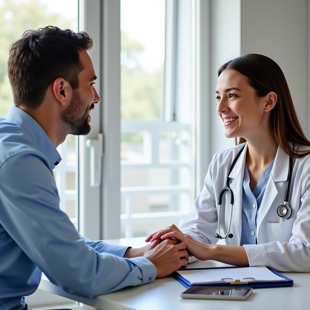 Family Doctor Consulting Patient