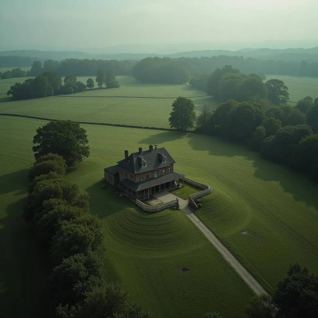 Aerial View of Family Tree Farms Research Center