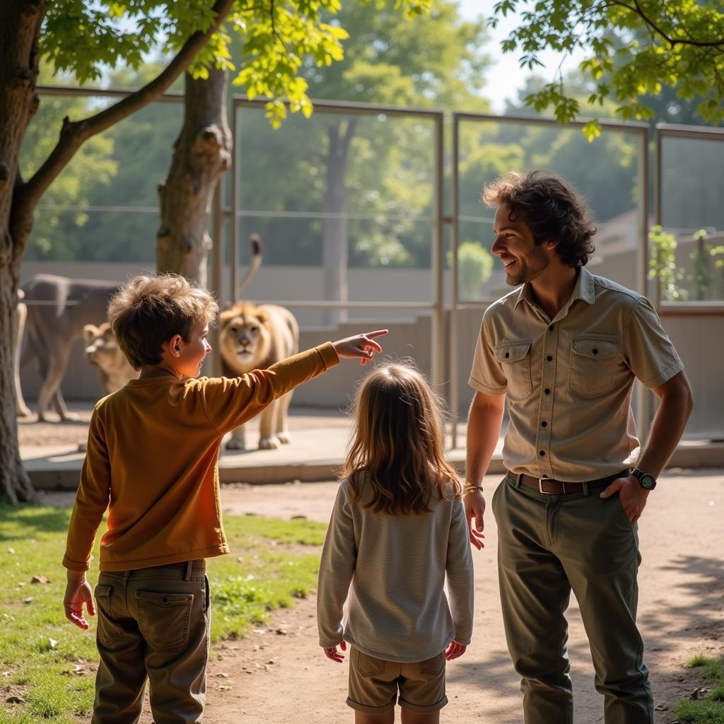 Family Visiting the Zoo