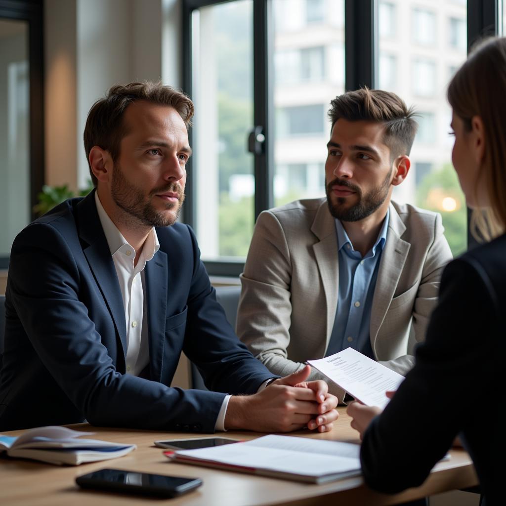 Finance Student Meeting with Professor