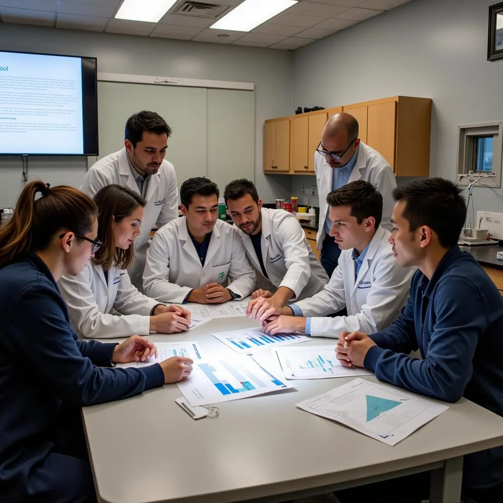 Researchers Collaborating in a Florida Research Center