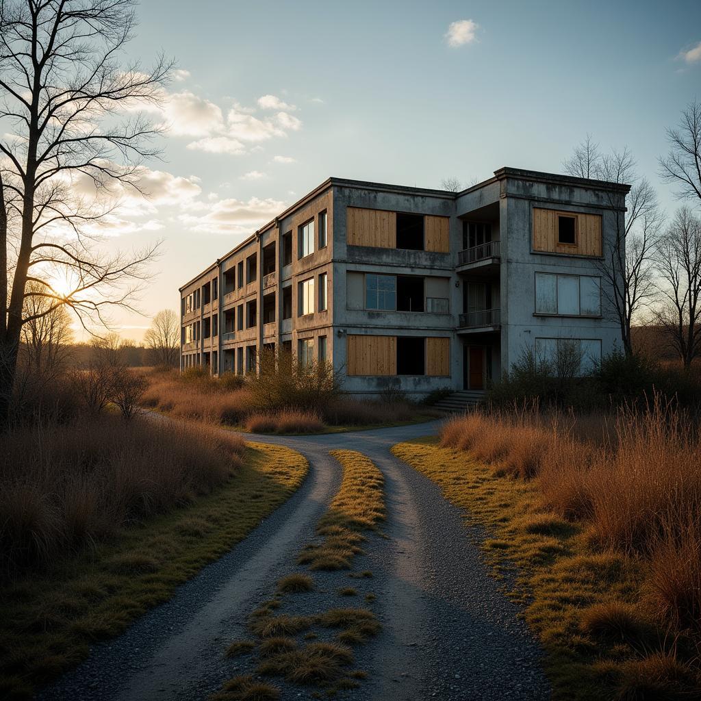 abandoned research park exterior