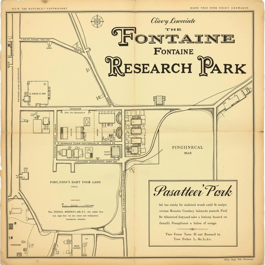 Old Map of Fontaine Research Park