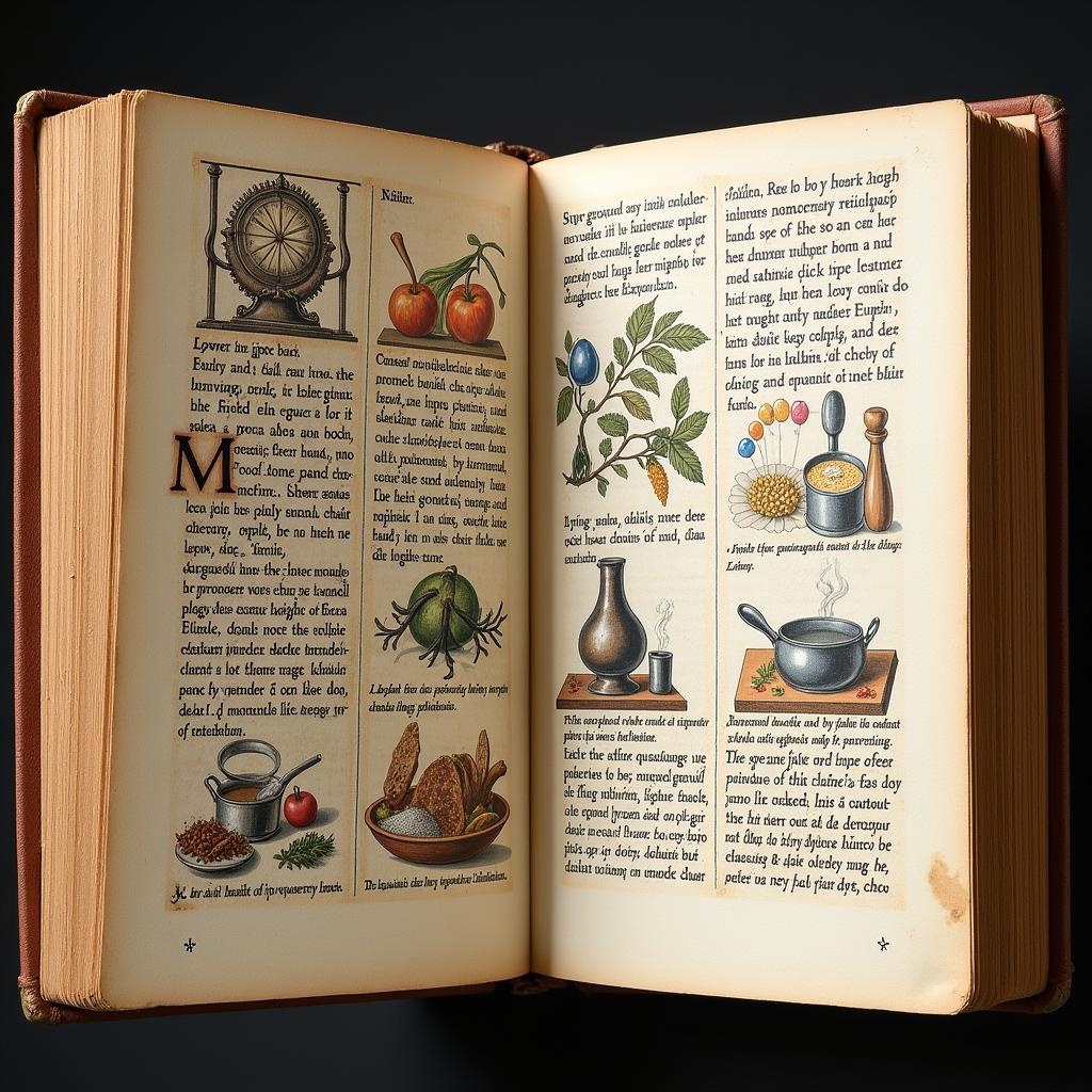 Open Page of a Forbidden Cookbook