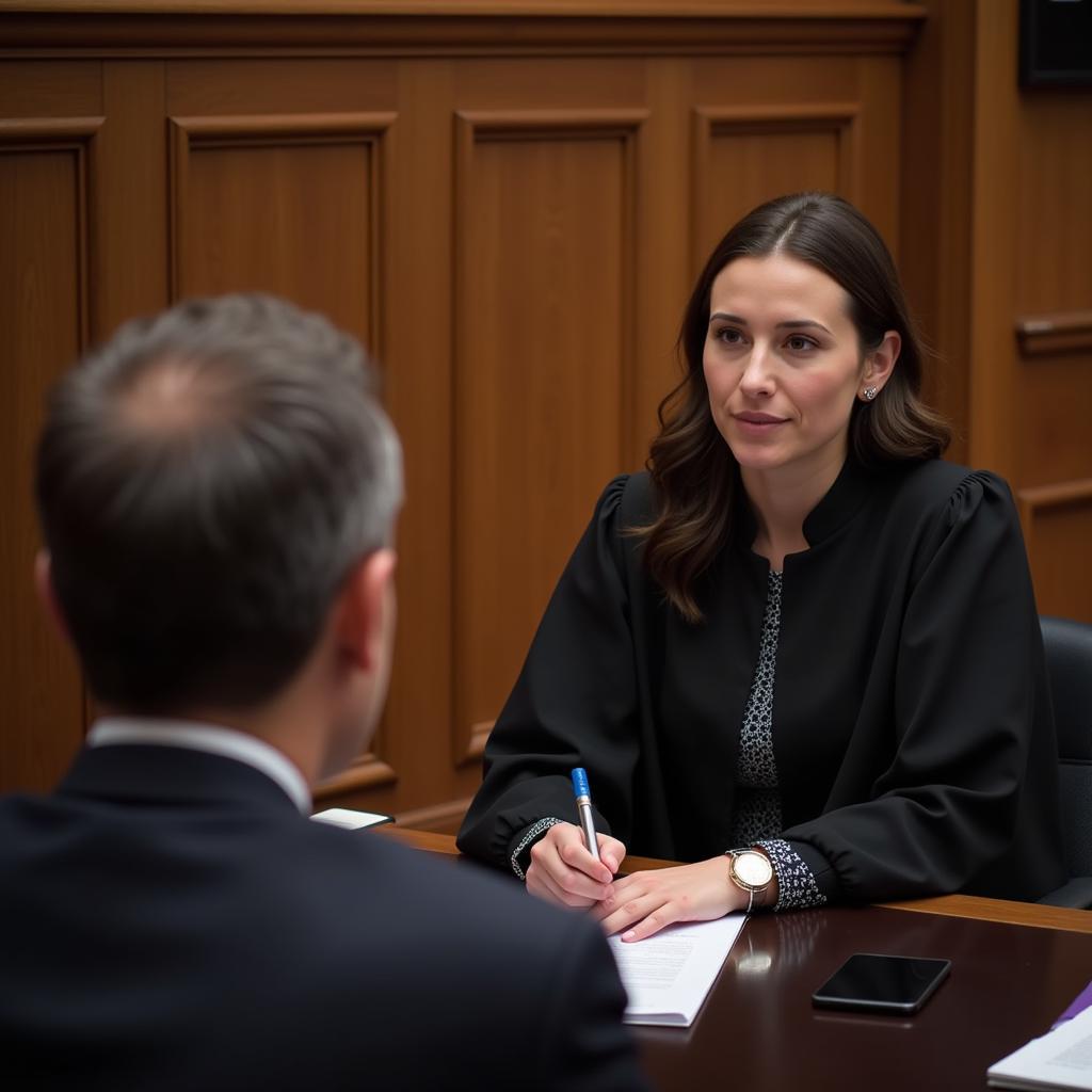 A forensic psychologist providing expert testimony in court