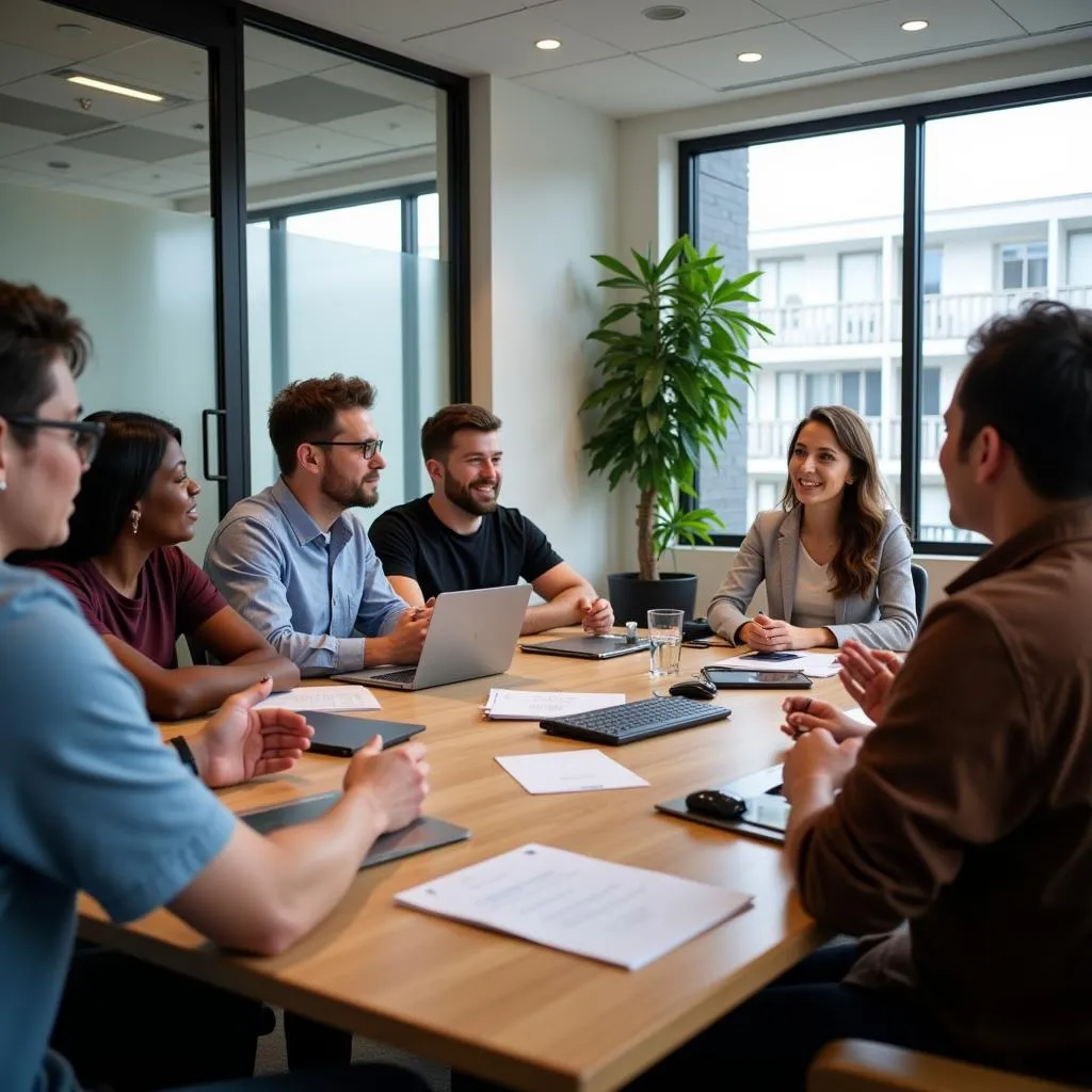 Team meeting at FRC headquarters