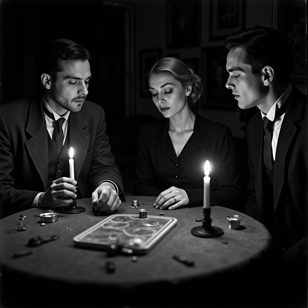 French Paranormal Researchers Conducting an Investigation