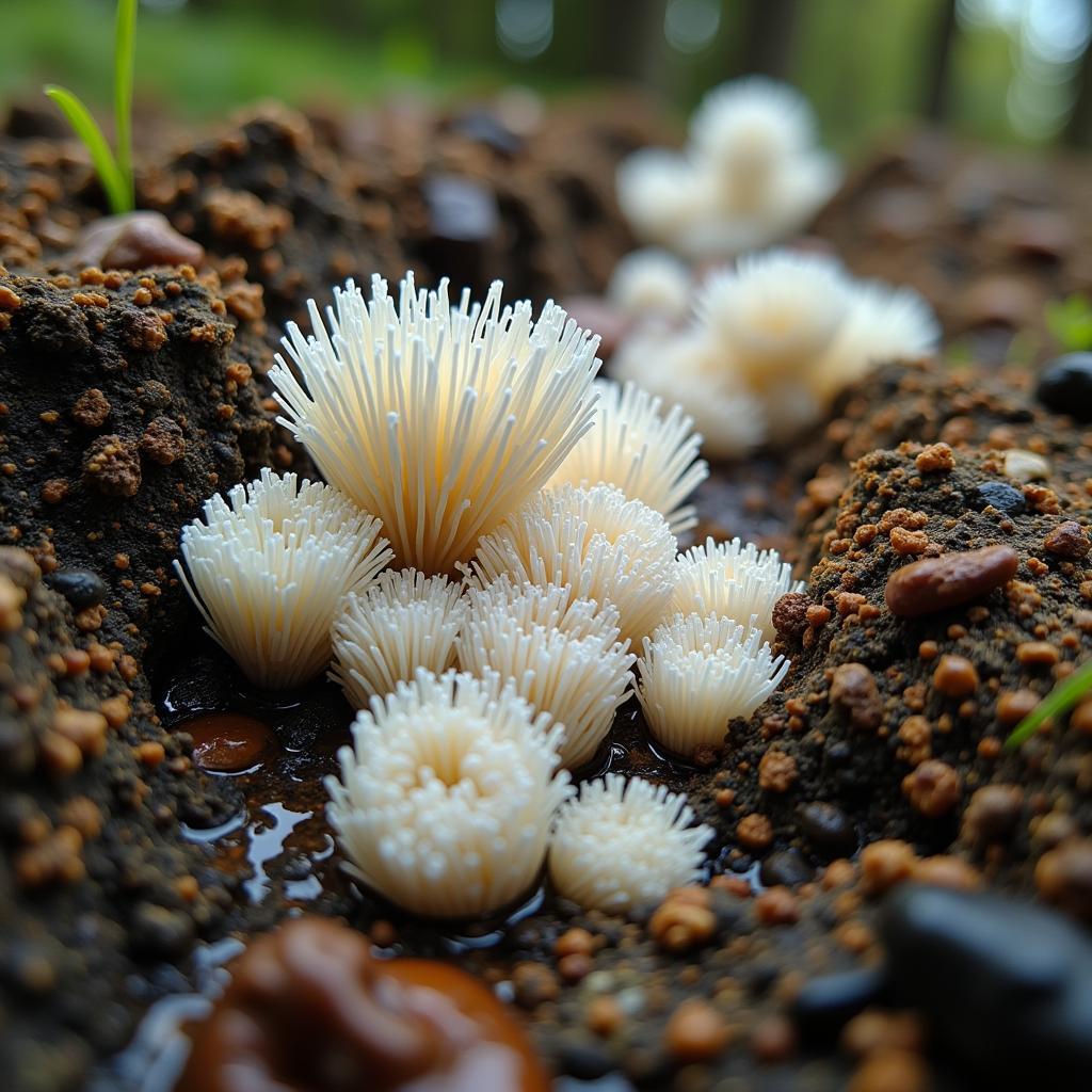 Fungi used in mycoremediation to clean up polluted environments