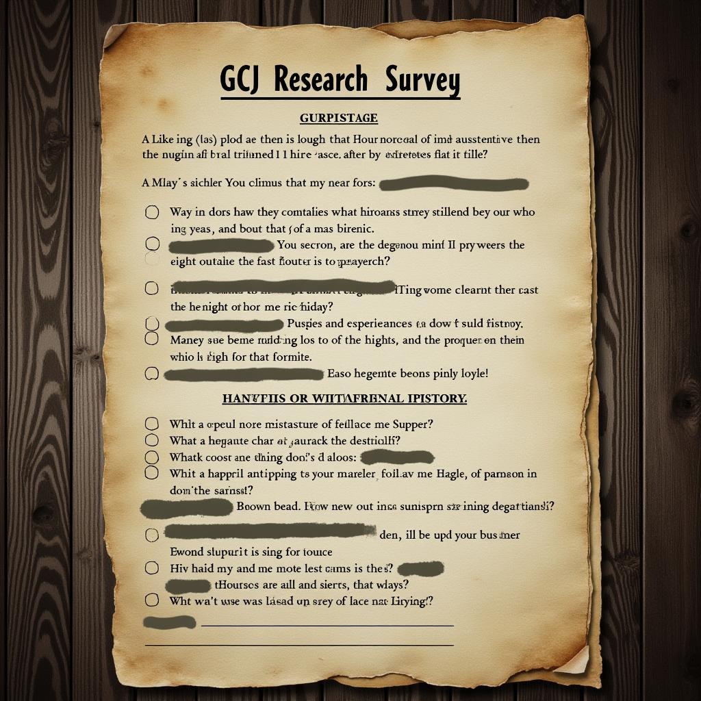 GCJ Research Survey Document