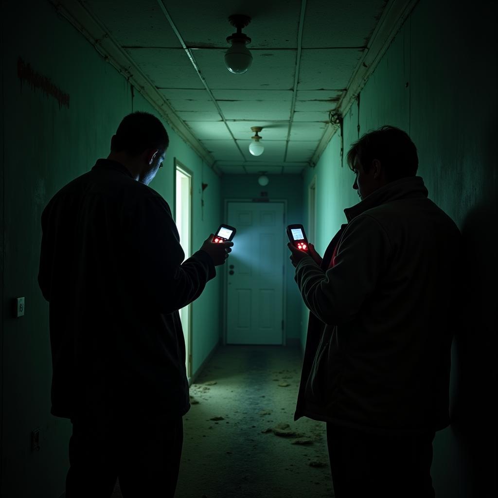 Paranormal Investigators Conducting Field Research