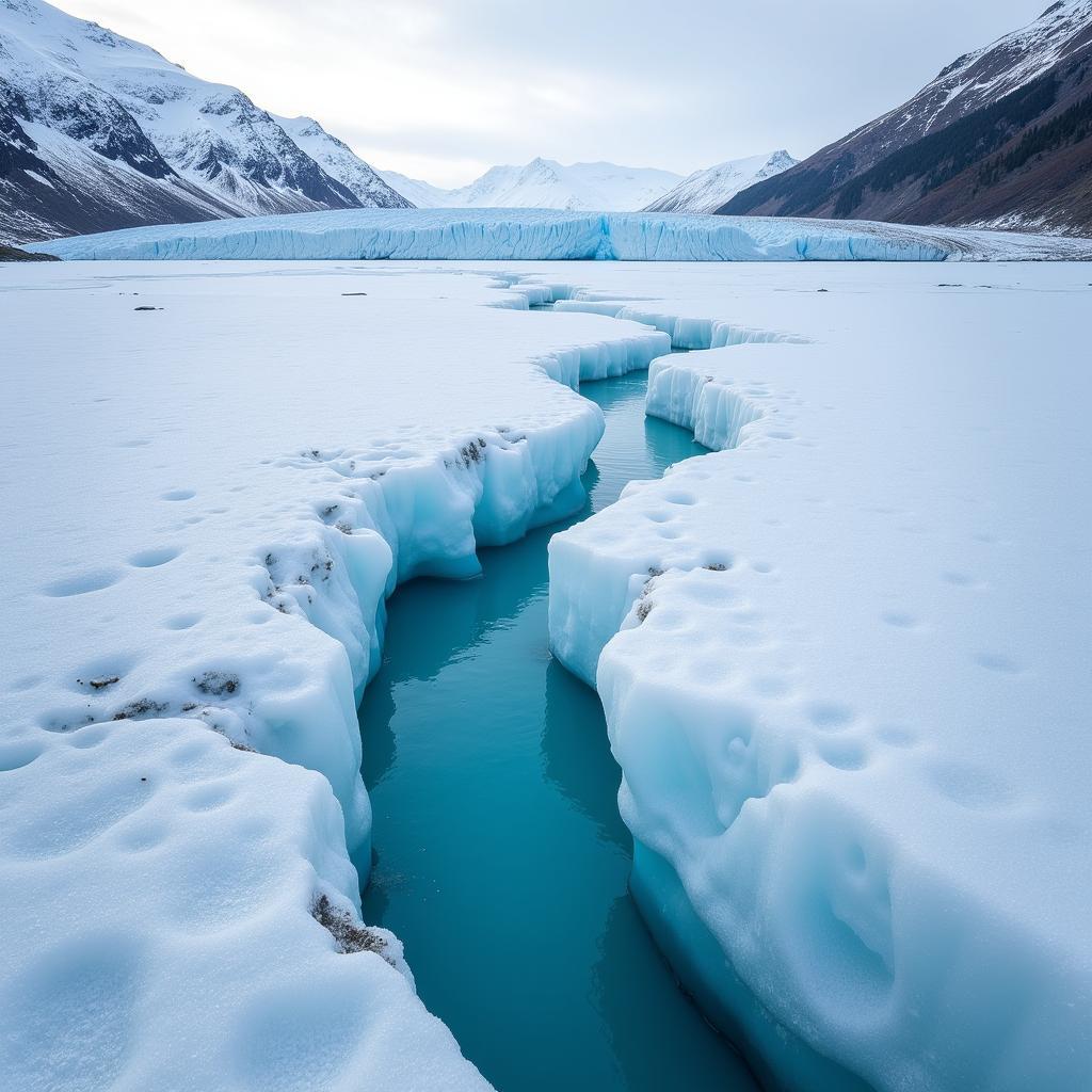 Glacial stream flowing through the Juneau Icefield