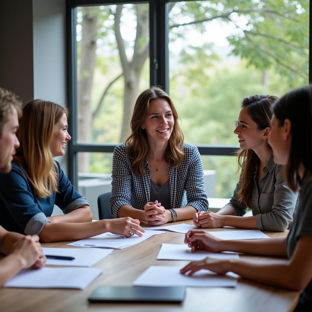 A team of government researchers collaborating on a project