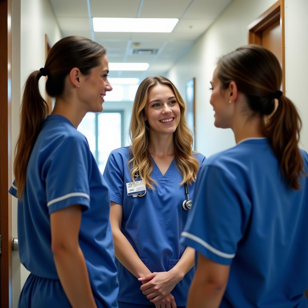 Nurses collaborating on a research project