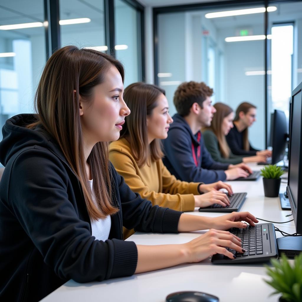 Students in a Computer Lab