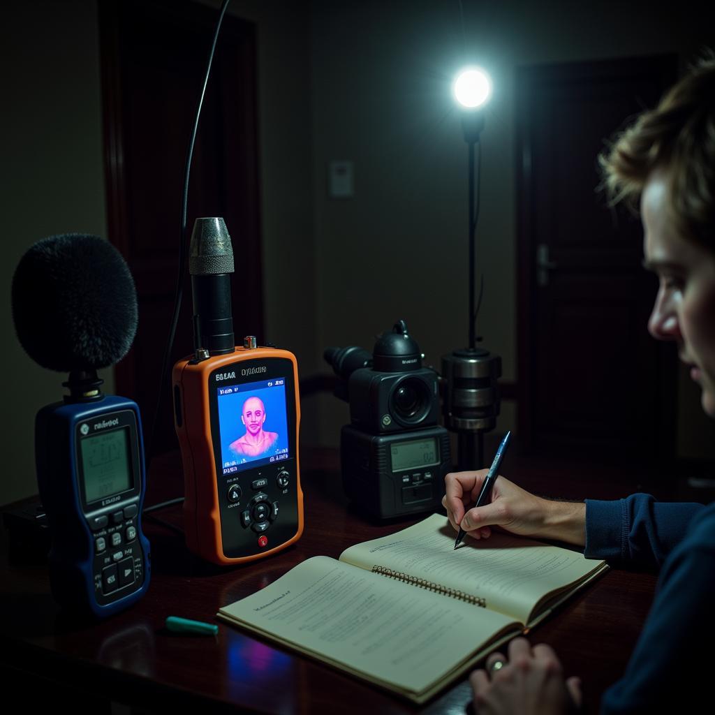 Paranormal Investigation Equipment at a Haunted Location