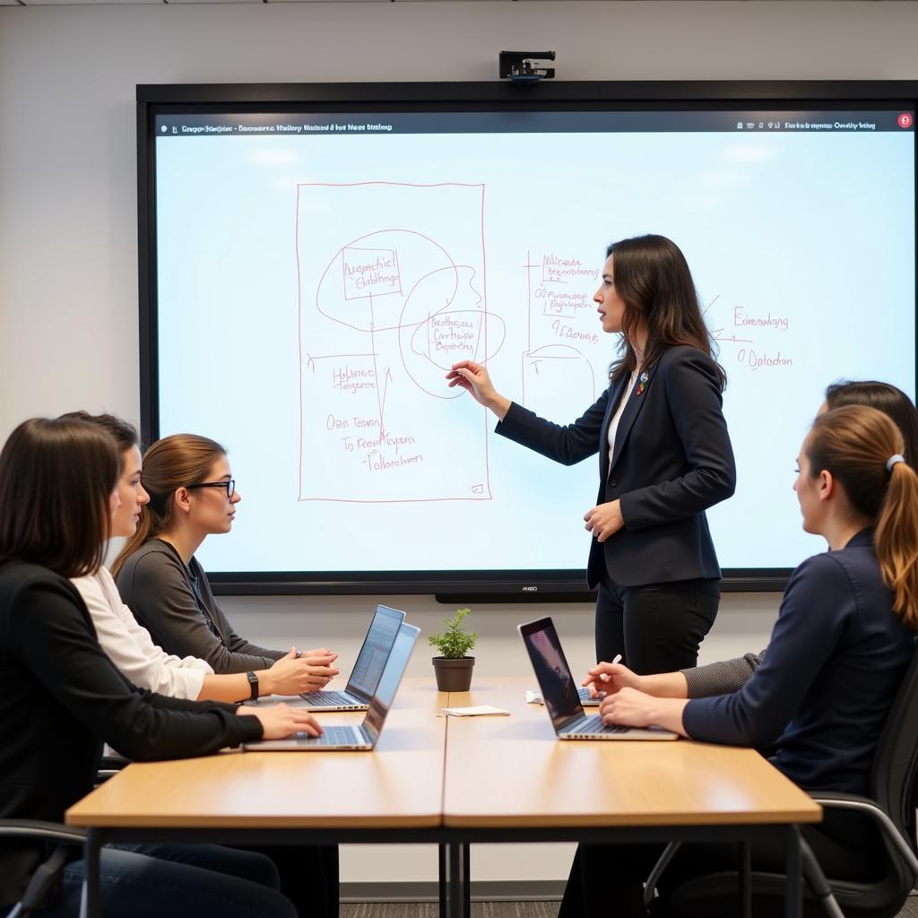 Head of Research Leading a Meeting