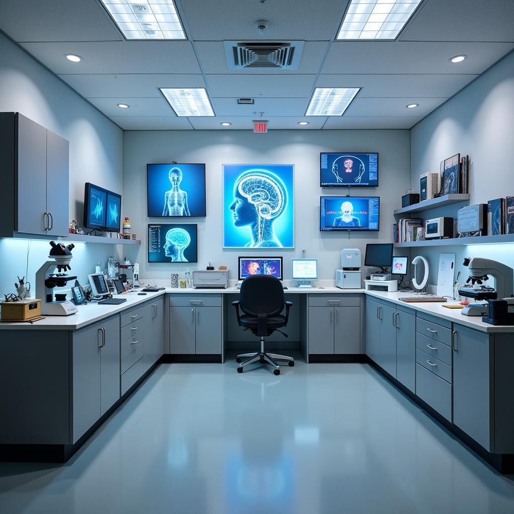 Modern laboratory in a healing research center