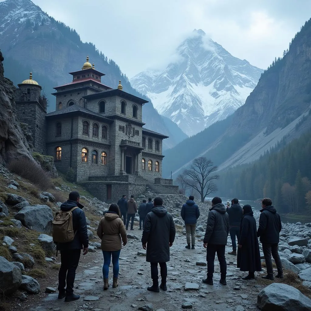 Heisu Research Group Investigating at Himalayan Monastery