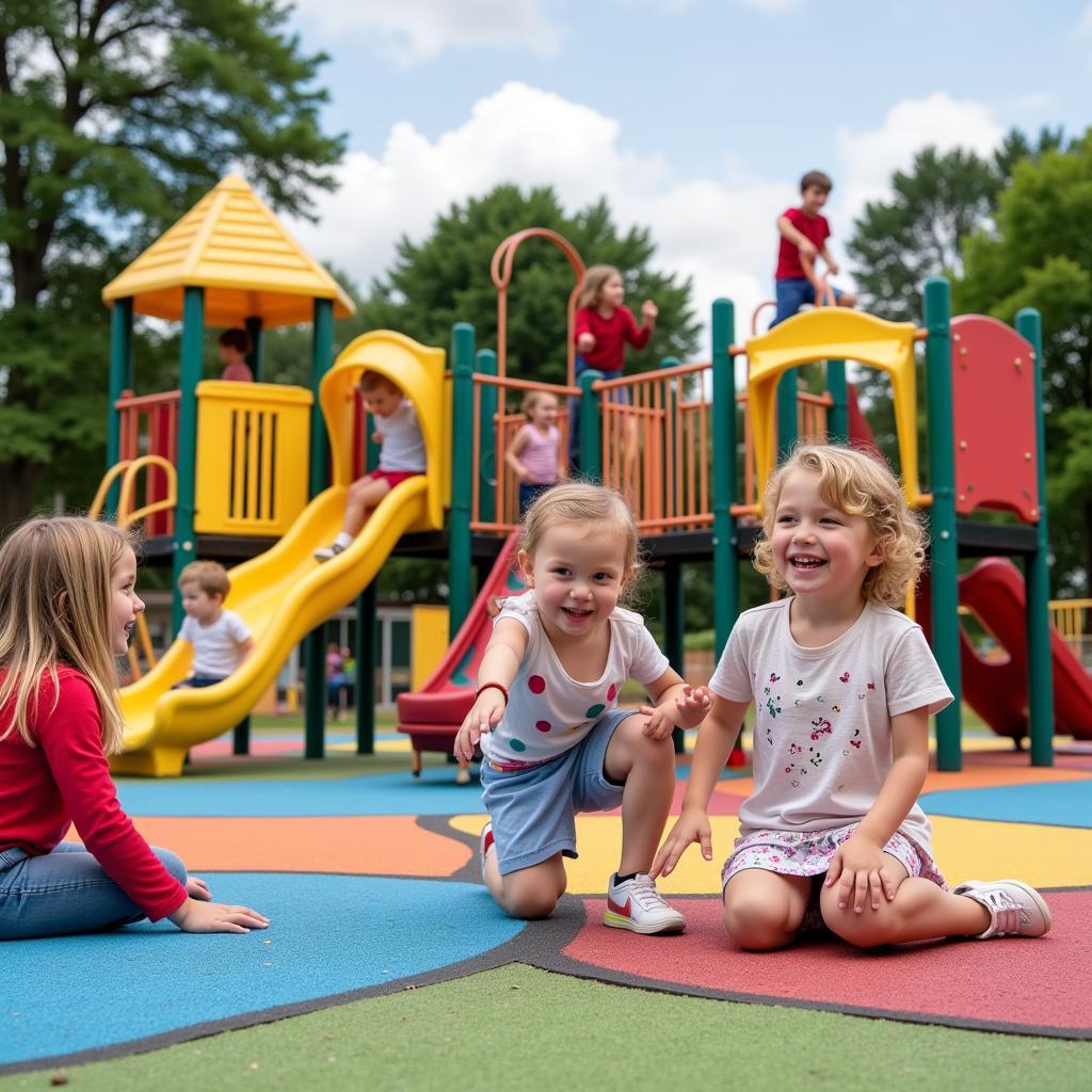 Children enjoying outdoor playtime at Heritage Preschool