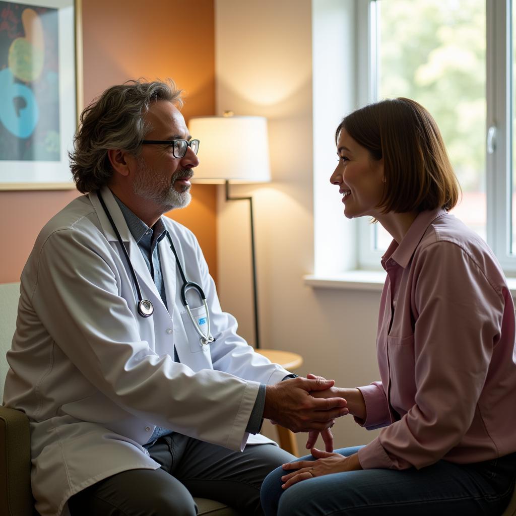 Doctor consulting with a patient at HIMSR