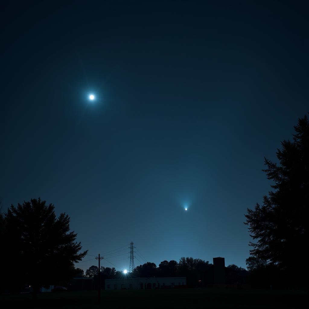 Huntsville Research Park Night Sky with Strange Lights