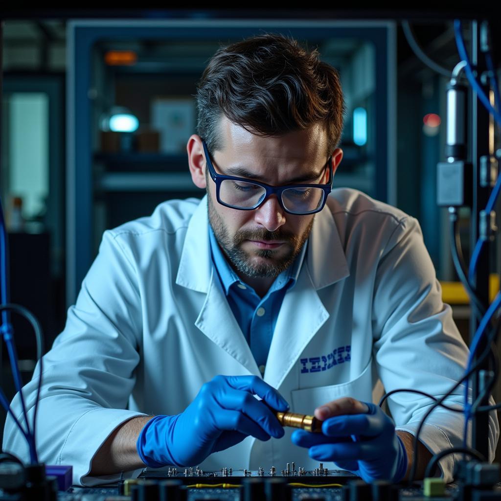 IBM Research Scientist Working on a Quantum Computer