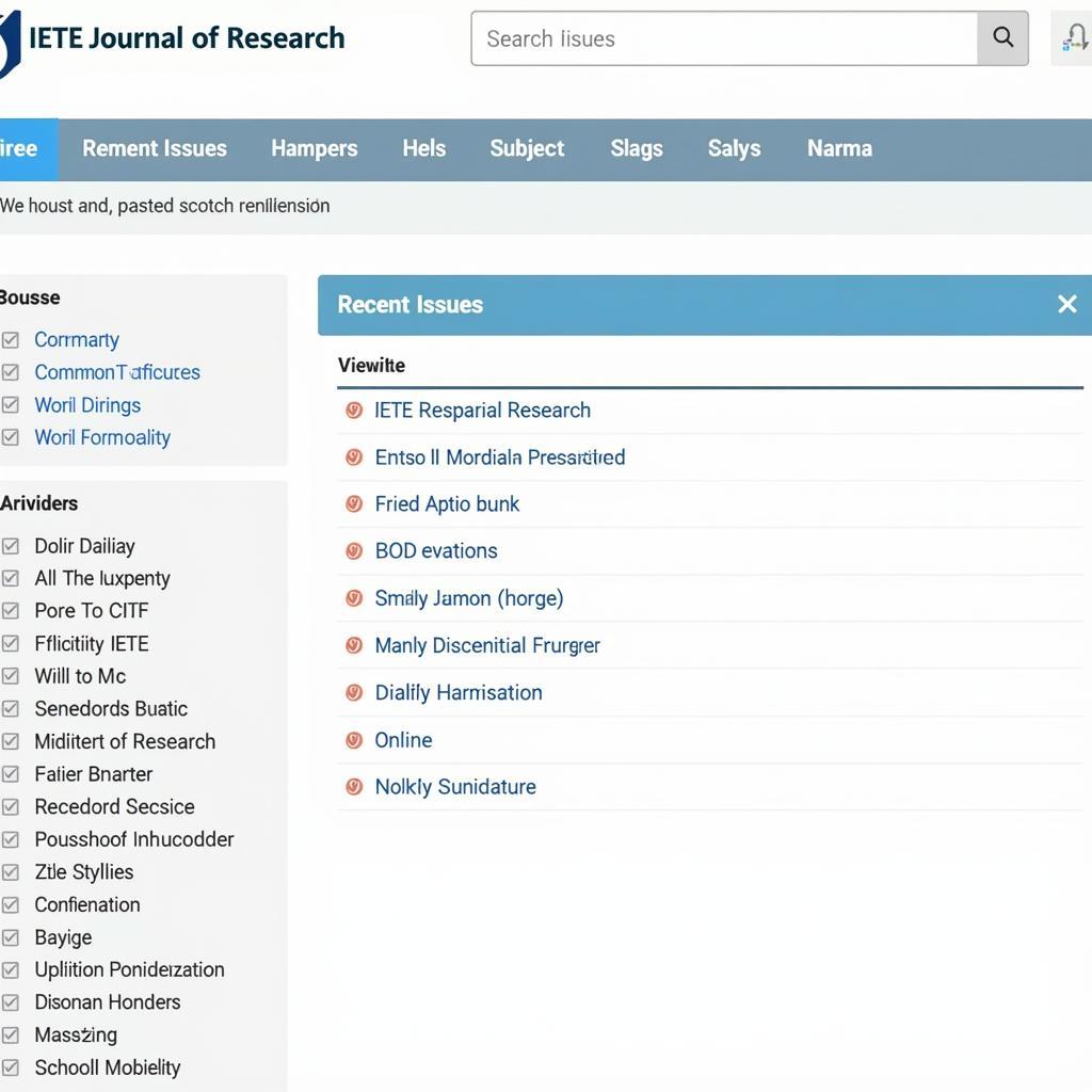 IETE Journal Website Screenshot